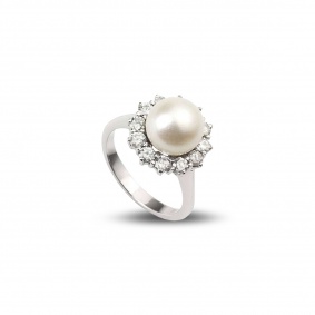 Pearl and Diamond Dress Ring